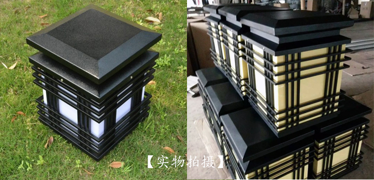 桃子视频在线观看www照明(QDZTD-001)户外方柱形大门柱头灯实拍效果展示图片