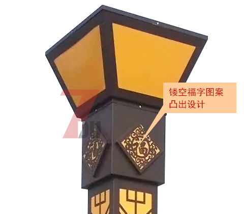 (QDJGDZ-012)3.5米广场镂空桃子视频网站柱细节展示1