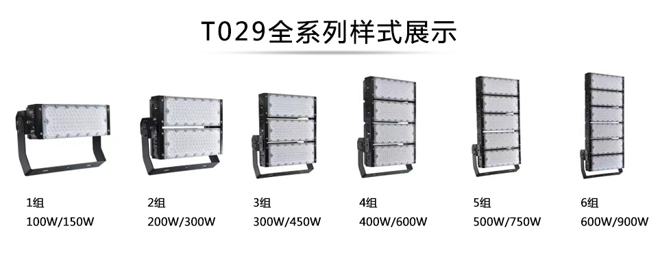 QDLED-T029球场黄色桃子视频LED投光灯1组-6组全系列展示